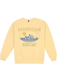 Uscape Louisville Mens Yellow Hertiage Long Sleeve Crew Sweatshirt
