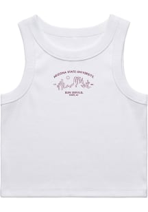 Uscape Arizona State Sun Devils Womens White Rib Tank Top