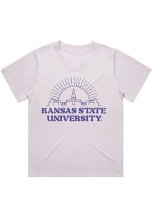 Uscape K-State Wildcats Womens Purple Oversized Vintage Short Sleeve T-Shirt