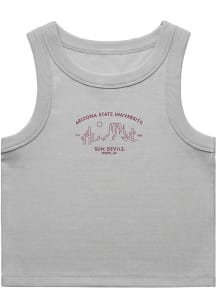 Uscape Arizona State Sun Devils Womens Grey Rib Tank Top