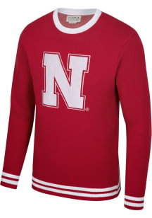 Uscape Nebraska Cornhuskers Mens Red Jacquard Primary Logo Long Sleeve Sweater