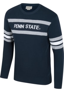 Uscape Penn State Nittany Lions Mens Navy Blue Jacquard Stripes Long Sleeve Sweater