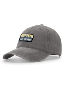 Uscape Milwaukee 324 Retro Patch Pigment Baseball Adjustable Hat - Charcoal