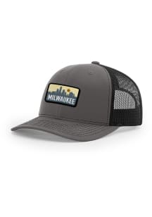 Uscape Milwaukee 112 Retro Patch Trucker Adjustable Hat - Black
