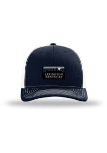 Uscape Lexington Retro Skyline Patch Trucker 112 Adjustable Hat - Navy Blue