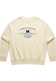 Uscape Michigan Wolverines Womens Yellow Grove Crew Sweatshirt