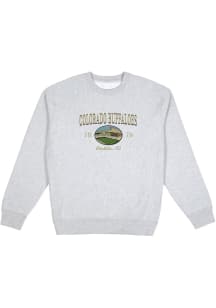 Uscape Colorado Buffaloes Mens Grey New Heights Long Sleeve Crew Sweatshirt