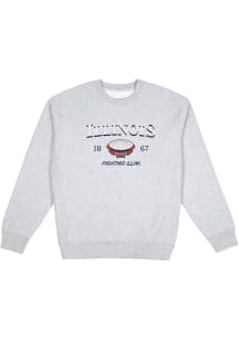 Uscape Illinois Fighting Illini Mens Grey New Heights Long Sleeve Crew Sweatshirt