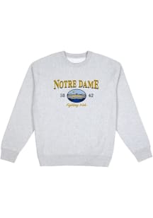 Uscape Notre Dame Fighting Irish Mens Grey New Heights Long Sleeve Crew Sweatshirt