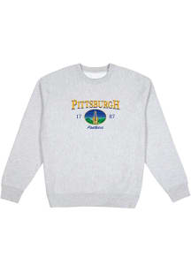 Uscape Pitt Panthers Mens Grey New Heights Long Sleeve Crew Sweatshirt