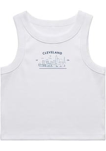 Uscape Cleveland Womens White Skyline Est 1796 Tank Top