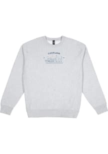 Uscape Cleveland Mens Grey Skyline Est 1796 Long Sleeve Crew Sweatshirt