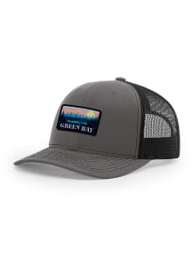 Uscape Green Bay Retro Patch 112 Trucker Adjustable Hat - Black