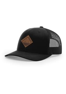 Uscape Erie Diamond Faux Patch 112 Trucker Adjustable Hat - Black