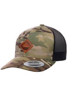 Uscape Philadelphia Faux Leather Patch Trucker Adjustable Hat - Green