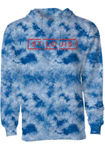 Uscape St Louis Mens Blue Simple Boxy Long Sleeve Hoodie
