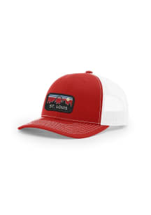 Uscape St Louis 2T Woven Patch 112 Trucker Adjustable Hat - Red