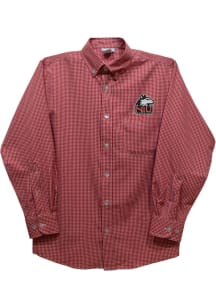Vive La Fete Northern Illinois Huskies Baby Red Gingham Long Sleeve Polo