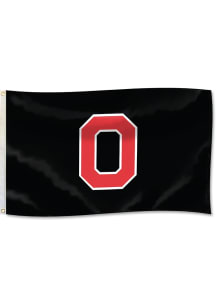 Ohio State Buckeyes 3 x 5 Ft Silk Screen Grommet Flag - Black