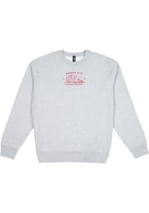 uscape Kansas City Mens Grey Skyline Est 1838 Long Sleeve Crew Sweatshirt