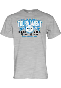 Blue 84 Big Ten Grey 2026 Big Ten Baseball Tournament Short Sleeve T Shirt