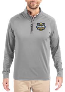 Cutter and Buck Michigan Wolverines Mens Anthracite 2026 MBB Champions Adapt Eco Big and Tall Qtr..