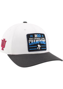 Zephyr Indiana Hoosiers 2026 Big Ten Mens Swim & Dive Tournament Champs Basis Adjustable Hat - Whi..