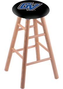 Grand Valley State Lakers Round Cushion Oak Pub Stool - Brown