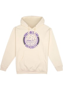 Uscape Northwestern Wildcats Mens White Pullover 90s Flyer Long Sleeve Hoodie