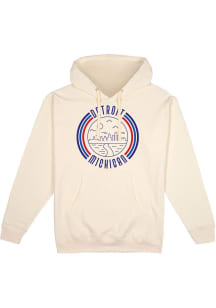 Uscape Detroit Mens White Pullover Long Sleeve Hoodie