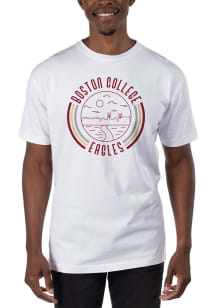 Uscape Boston College Eagles White Garment Dyed 90s Flyer Short Sleeve T Shirt
