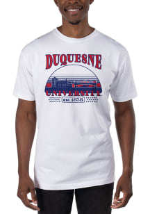Uscape Duquesne Dukes White Garment Dyed Stars Short Sleeve T Shirt