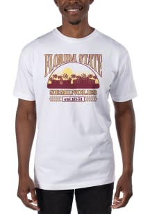 Uscape Florida State Seminoles White Garment Dyed Stars Short Sleeve T Shirt