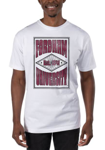 Uscape Fordham Rams White Garment Dyed Poster Short Sleeve T Shirt