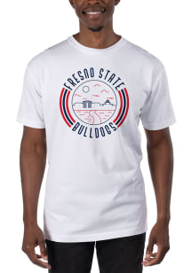Uscape Fresno State Bulldogs White Garment Dyed 90s Flyer Short Sleeve T Shirt