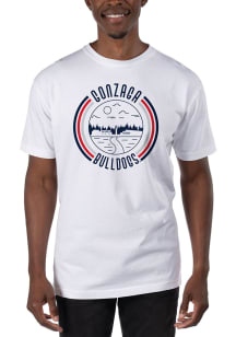 Uscape Gonzaga Bulldogs White Garment Dyed 90s Flyer Short Sleeve T Shirt