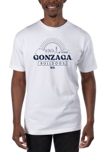 Uscape Gonzaga Bulldogs White Garment Dyed Logo Short Sleeve T Shirt