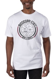 Uscape Mississippi State Bulldogs White Garment Dyed 90s Flyer Short Sleeve T Shirt