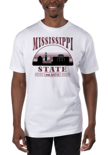 Uscape Mississippi State Bulldogs White Garment Dyed Stars Short Sleeve T Shirt