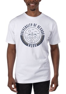 Uscape Nevada Wolf Pack White Garment Dyed 90s Flyer Short Sleeve T Shirt