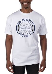 Uscape Rice Owls White Garment Dyed 90s Flyer Short Sleeve T Shirt