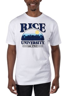 Uscape Rice Owls White Garment Dyed Stars Short Sleeve T Shirt