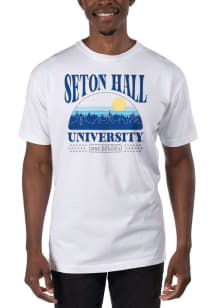 Uscape Seton Hall Pirates White Garment Dyed Stars Short Sleeve T Shirt