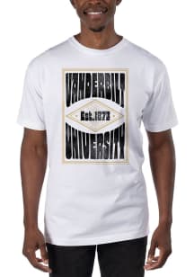 Uscape Vanderbilt Commodores White Garment Dyed Poster Short Sleeve T Shirt