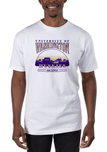 Uscape Washington Huskies White Garment Dyed Stars Short Sleeve T Shirt
