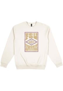 Uscape Florida State Seminoles Mens White Heavyweight Poster Long Sleeve Crew Sweatshirt