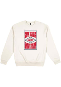 Uscape Gonzaga Bulldogs Mens White Heavyweight Poster Long Sleeve Crew Sweatshirt