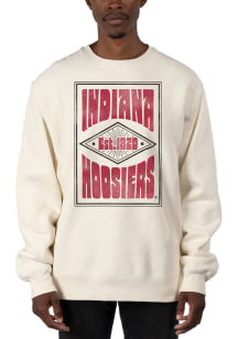 Uscape Indiana Hoosiers Mens White Heavyweight Poster Long Sleeve Crew Sweatshirt