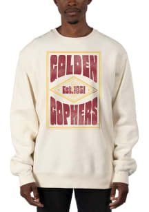 Uscape Minnesota Golden Gophers Mens White Heavyweight Poster Long Sleeve Crew Sweatshirt