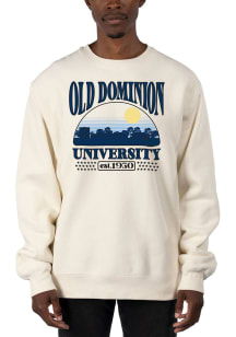 Uscape Old Dominion Monarchs Mens White Stars Heavyweight Long Sleeve Crew Sweatshirt